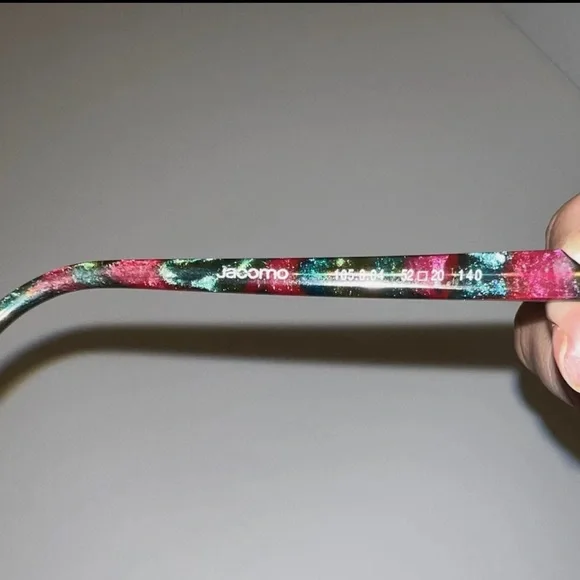 Vintage Jacomo Womens Italy Sunglasses Round Tortoise Teal Designer Gold Brass - Picture 9 of 10